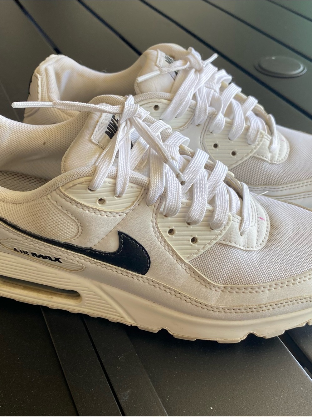 Nike White and Black Air Max Low-Top Sneakers